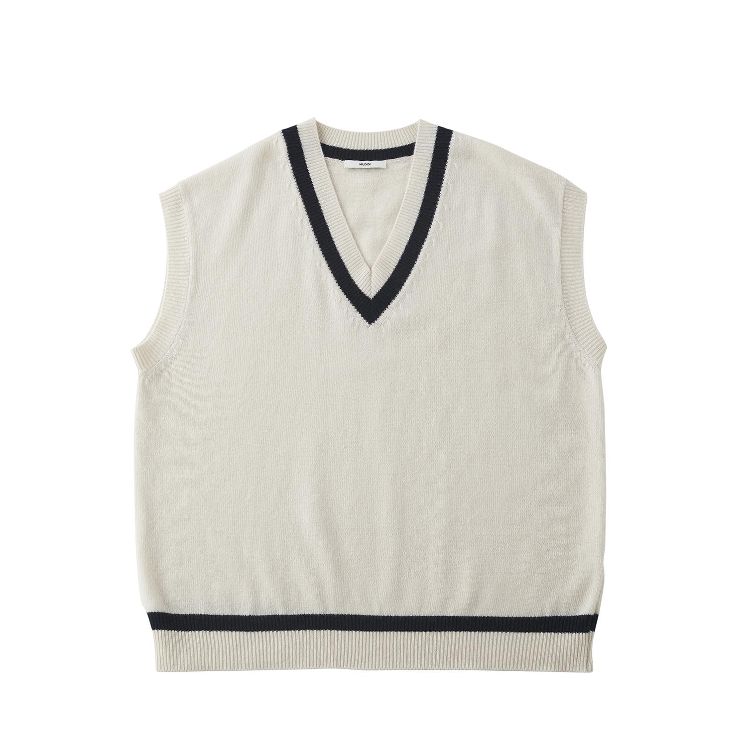 Overfit v-neck knit vest 001 | W Concept